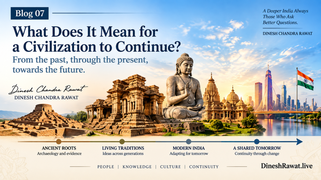 Ancient archaeological heritage, knowledge traditions and living culture illustrating Indian civilizational continuity